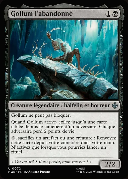 Gollum l'abandonné, carte Magic HOB 72 — extension The Hobbit