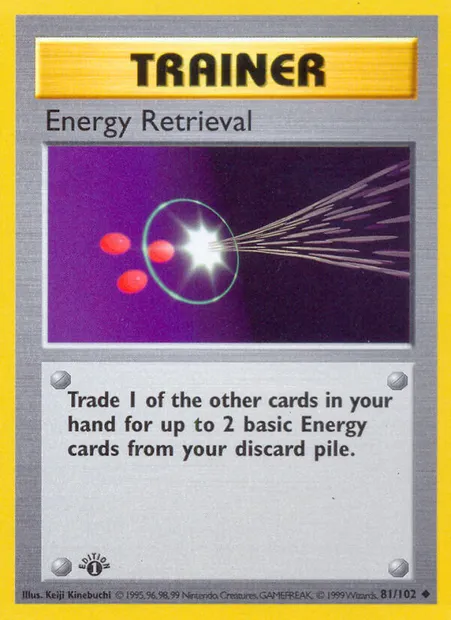Energy Retrieval, Pokémon card BS 81 — Base Set set