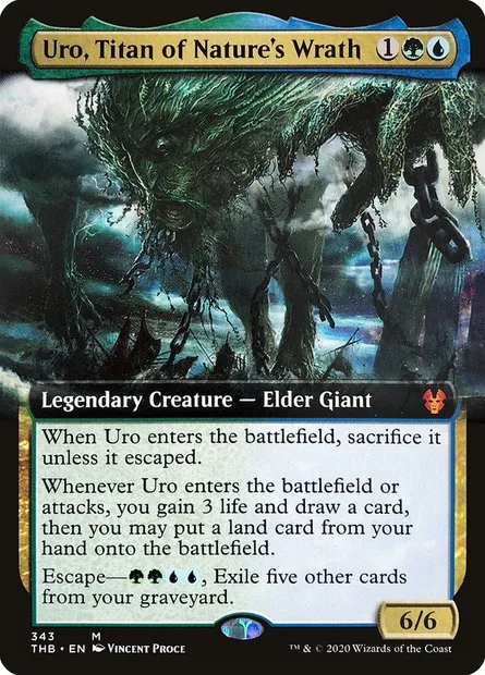 Ouro, titan de la Rage de la nature, carte Magic THB 343 — extension Theros Beyond Death