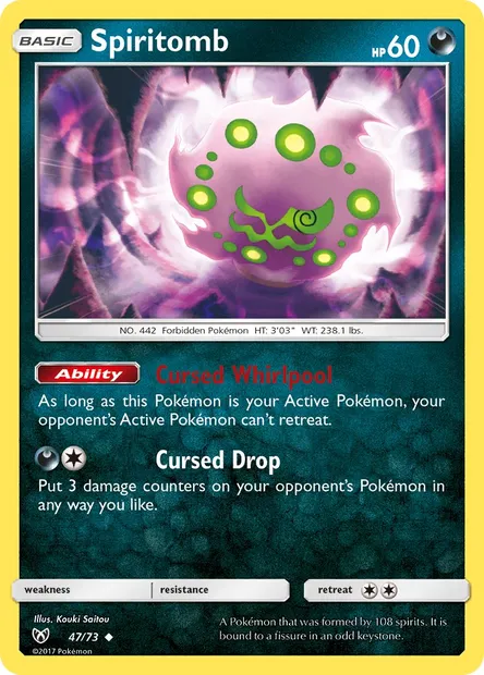 Spiritomb, Pokémon card SLG 47 — Shining Legends set
