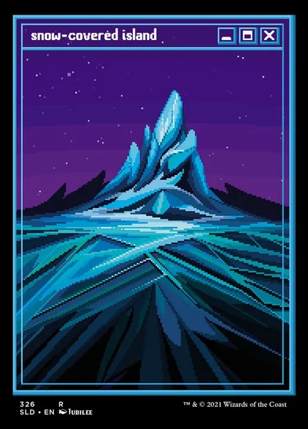 Île enneigée, carte Magic SLD 326 — extension Secret Lair Drop