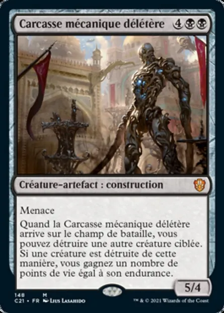 Carcasse mécanique délétère, carte Magic C21 148 — extension Commander 2021