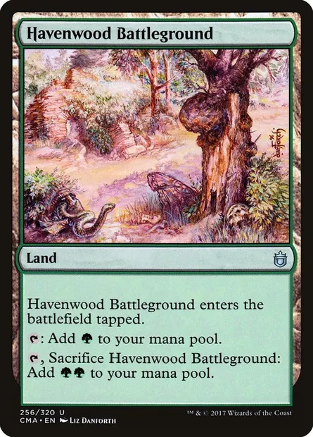 Havenwood Battleground, Magic card CMA 256 — Commander Anthology set