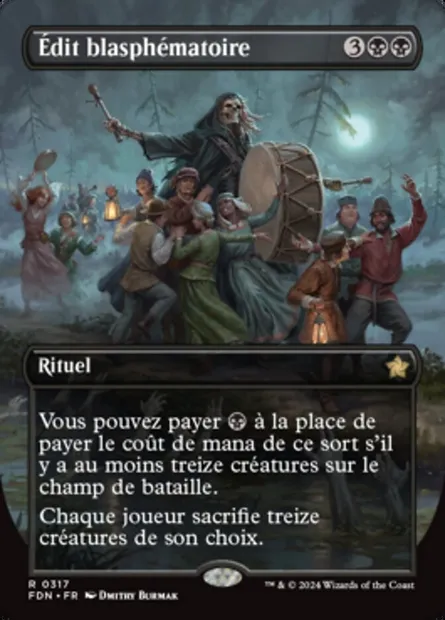 Édit blasphématoire, carte Magic FDN 317 — extension Foundations