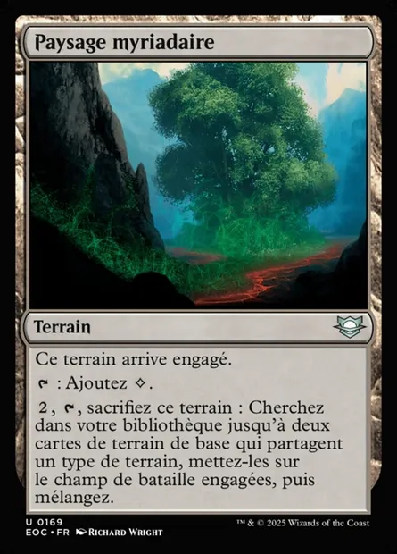 Paysage myriadaire, carte Magic EOC 169 — extension Edge of Eternities Commander