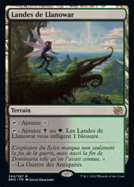 Landes de Llanowar, carte Magic BRO 264 — extension La Guerre Fratricide