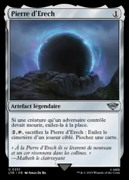 Pierre d'Erech, carte Magic LTR 251 — extension Le Seigneur des Anneaux : chroniques de la Terre du Milieu