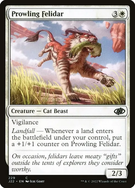 Prowling Felidar, Magic card J22 229 — Jumpstart 2022 set