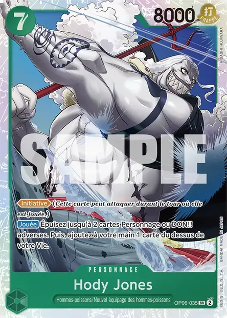Hody Jones, carte One Piece OP06-035 — extension ONE PIECE CARD THE BEST