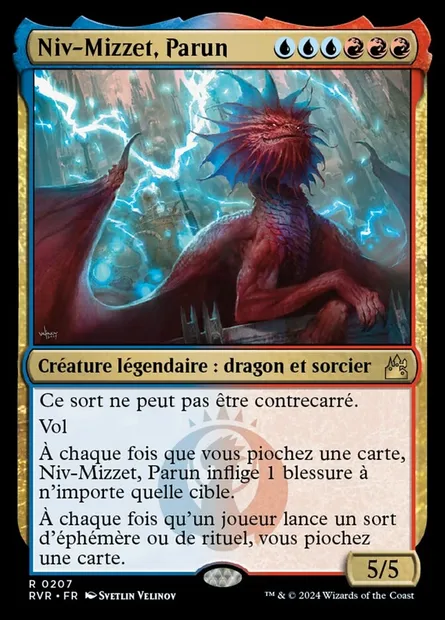 Niv-Mizzet, Parun, carte Magic RVR 207 — extension Ravnica Remastered