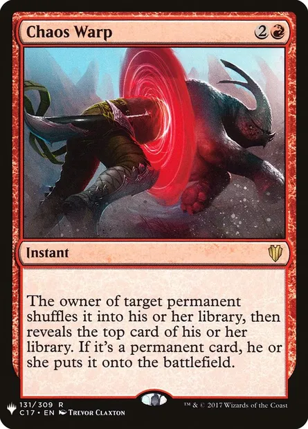 Chaos Warp, Magic card PLST C17-131 — The List set