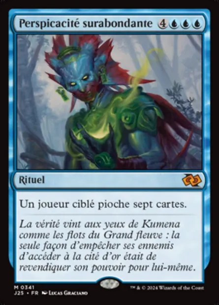 Perspicacité surabondante, carte Magic J25 341 — extension Foundations Jumpstart