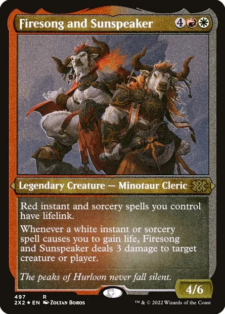 Firesong and Sunspeaker, Magic card 2X2 497 — Double Masters 2022 set