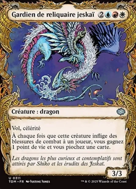 Gardien de reliquaire jeskaï, carte Magic TDM 311 — extension Tarkir: Dragonstorm