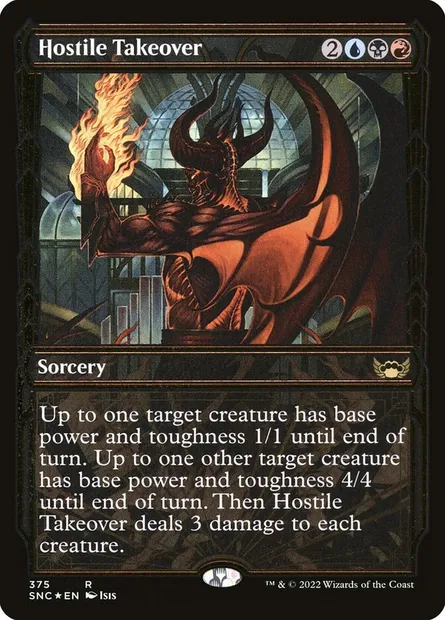 Hostile Takeover, Magic card SNC 375 — Streets of New Capenna set