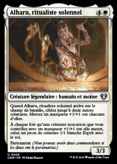 Alharu, ritualiste solennel, carte Magic CMM 8 — extension Commander Masters