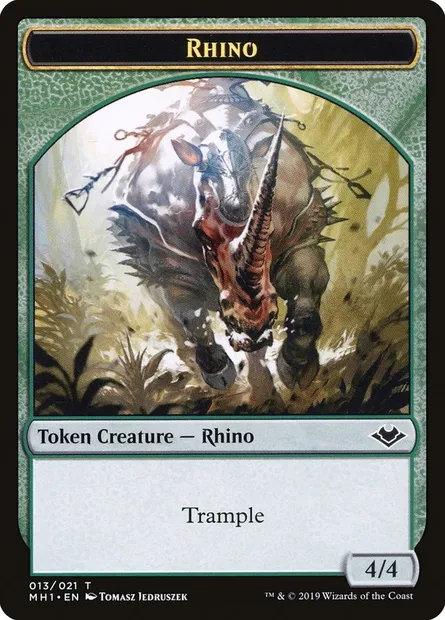 Rhino, carte Magic TMH1 13 — extension Modern Horizons Tokens