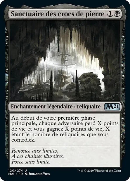 Sanctuaire des crocs de pierre, carte Magic M21 120 — extension Core Set 2021