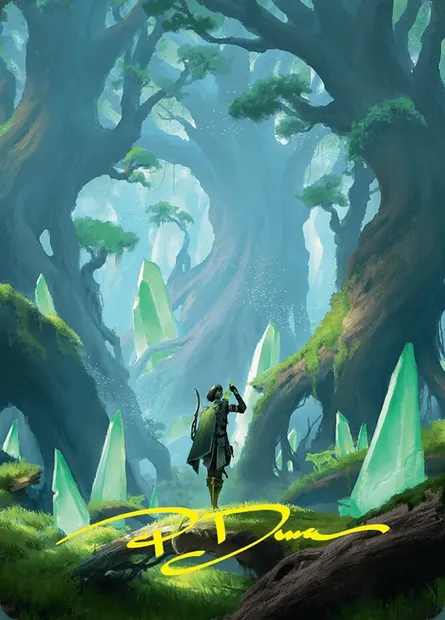 Forest // Forest, Magic card AFDN 25 — Foundations Art Series set