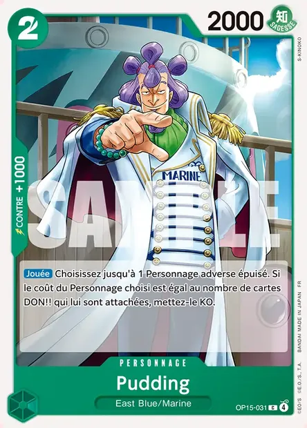 Pudding, carte One Piece OP15-031 — extension AVENTURE SUR L'ÎLE DE DIEU