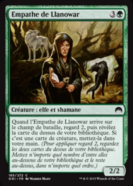 Empathe de Llanowar, carte Magic ORI 185 — extension Magic Origines