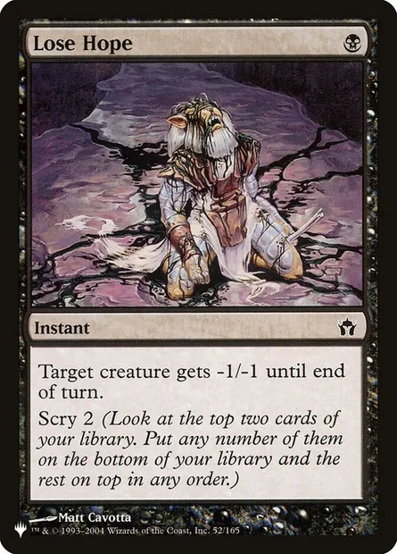 Lose Hope, Magic card PLST 5DN-52 — The List set