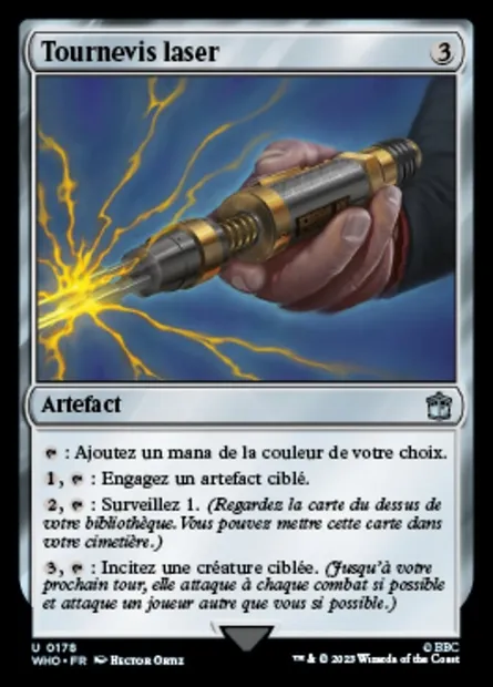 Tournevis laser, carte Magic WHO 178 — extension Doctor Who