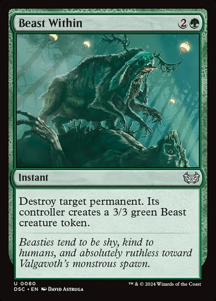 Beast Within, Magic card DSC 80 — Duskmourn: House of Horror Commander set