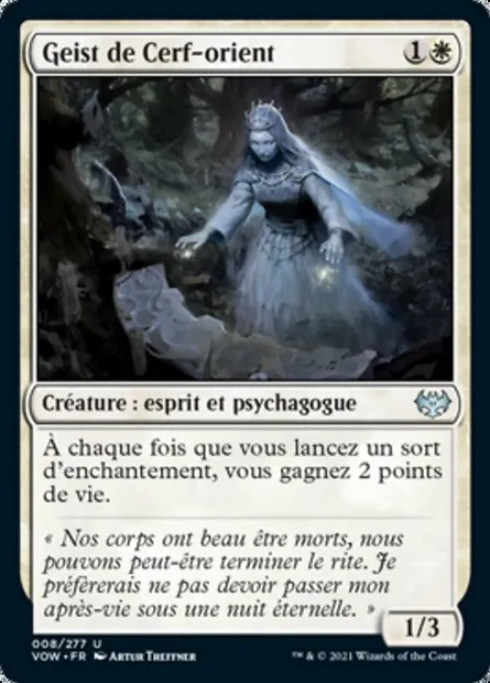 Geist de Cerf-orient, carte Magic VOW 8 — extension Innistrad : noce écarlate
