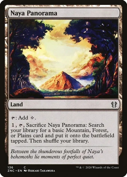 Naya Panorama, Magic card ZNC 136 — Zendikar Rising Commander set
