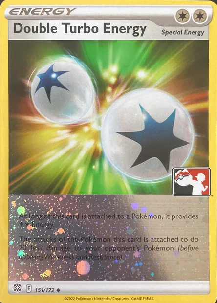 Énergie Double Turbo, carte Pokémon PPS 151-2 — extension Play! Pokémon Prize Pack Series
