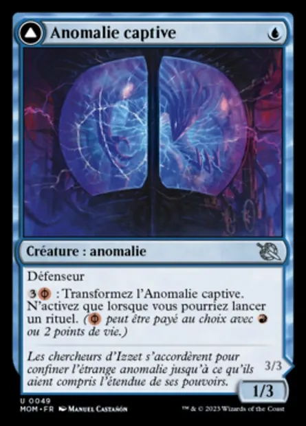 Anomalie captive // Conjurateur parachevé, carte Magic MOM 49 — extension L'invasion des machines