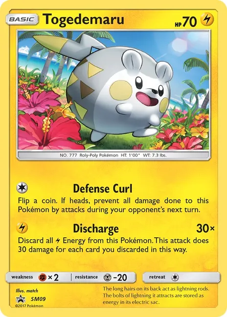 Togedemaru, carte Pokémon SM 09 — extension Promo SM