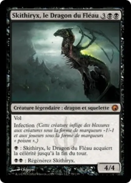 Skithiryx, le Dragon du Fléau, carte Magic SOM 79 — extension Cicatrices de Mirrodin