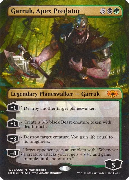 Garruk, Apex Predator, Magic card MED WS5 — Mythic Edition set