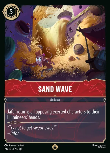Sand Wave, Disney Lorcana card Q2-024 — Illumineer's Quest: Palace Heist set