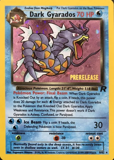 Léviator obscur, carte Pokémon PRE 008 — extension Prerelease Promos