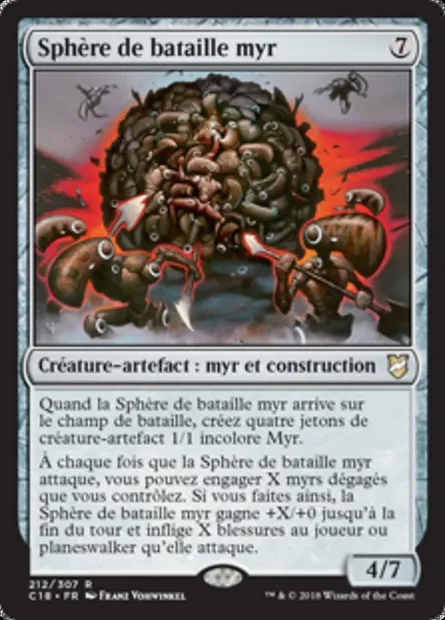 Sphère de bataille myr, carte Magic C18 212 — extension Commander 2018