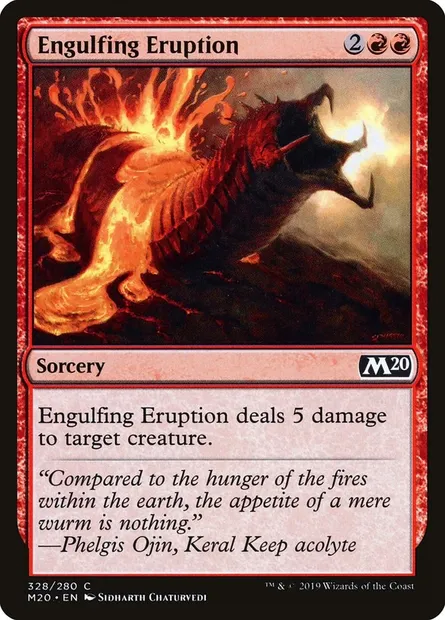 Engulfing Eruption, Magic card M20 328 — Core Set 2020 set