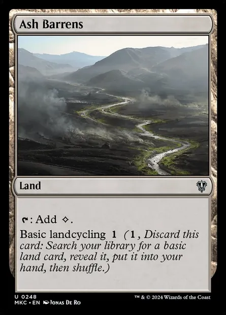 Ash Barrens, Magic card MKC 248 — Murders at Karlov Manor Commander set