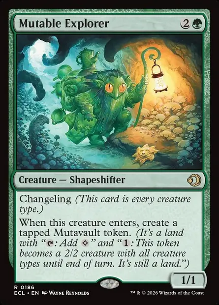 Mutable Explorer, Magic card ECL 186 — Lorwyn Eclipsed set