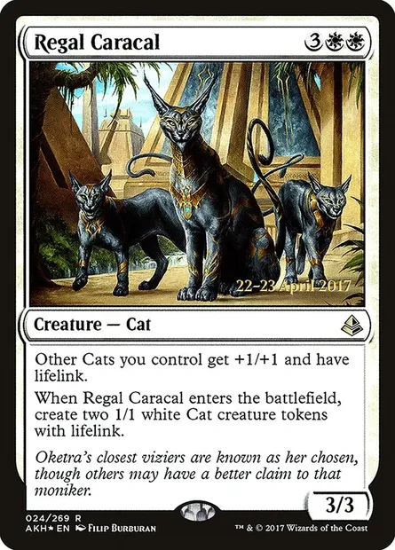 Caracal royal, carte Magic PAKH 24s — extension Amonkhet Promos