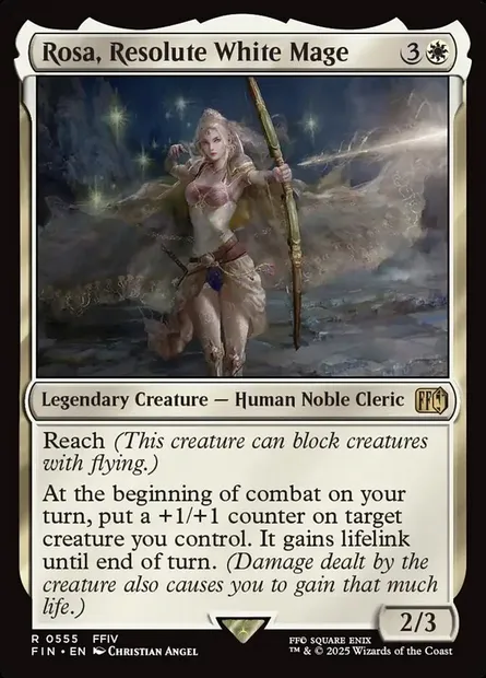 Rosa, Resolute White Mage, Magic card FIN 555 — Final Fantasy set