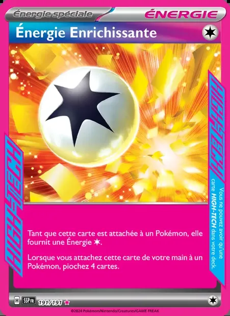 Énergie Enrichissante, carte Pokémon SSP 191 — extension Étincelles Déferlantes