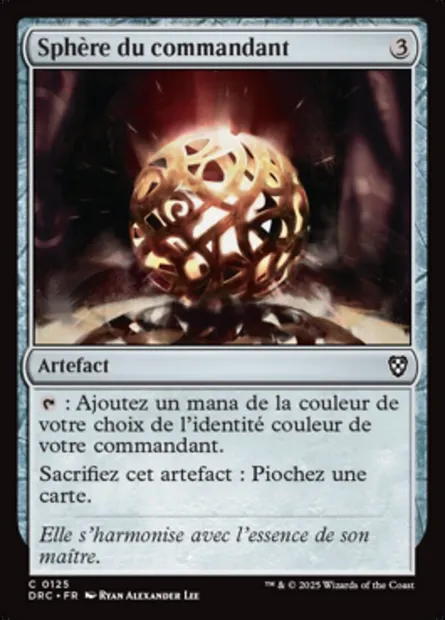 Sphère du commandant, carte Magic DRC 125 — extension Aetherdrift Commander