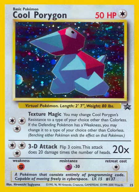 Cool Porygon, carte Pokémon WP 15 — extension Wizards Black Star Promos