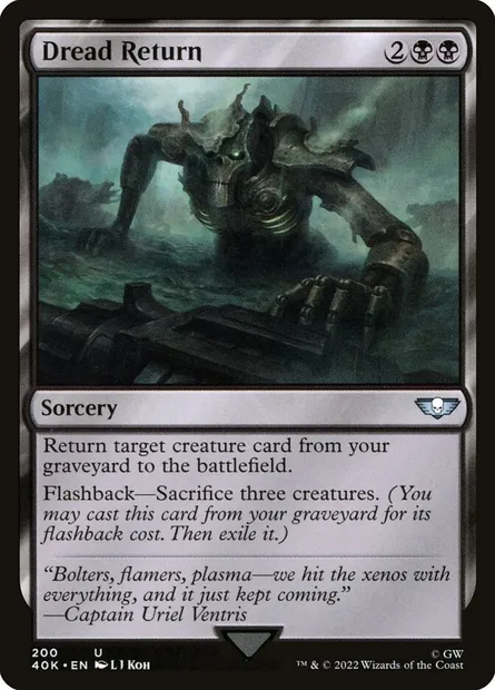 Dread Return, Magic card 40K 200 — Warhammer 40,000 Commander set