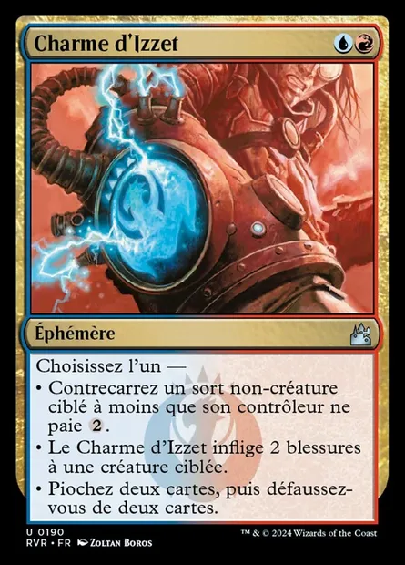 Charme d'Izzet, carte Magic RVR 190 — extension Ravnica Remastered
