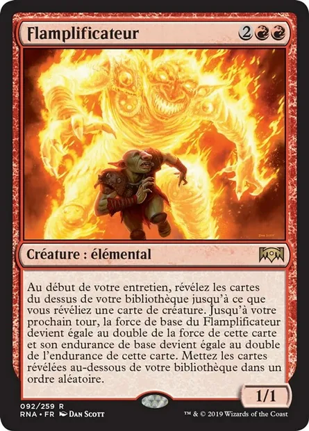 Flamplificateur, carte Magic RNA 92 — extension L'allégeance de Ravnica