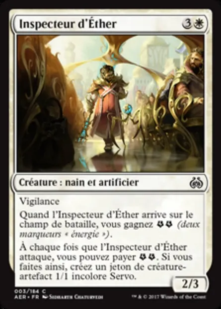 Inspecteur d'Éther, carte Magic AER 3 — extension La révolte éthérique